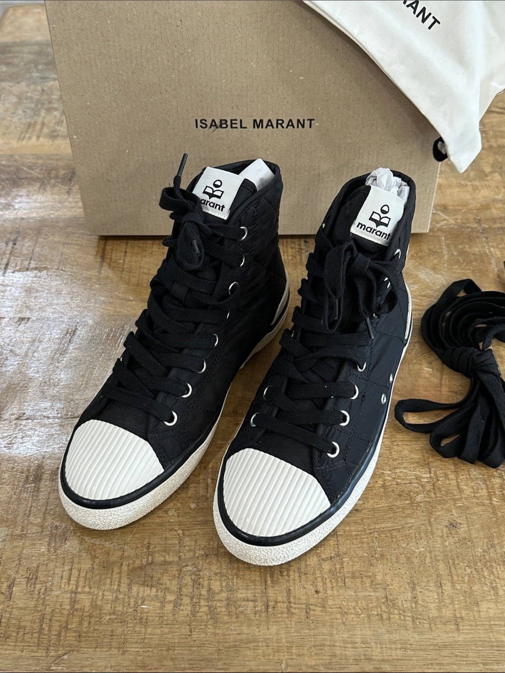 Isabel Marant Black High-Top Sneakers